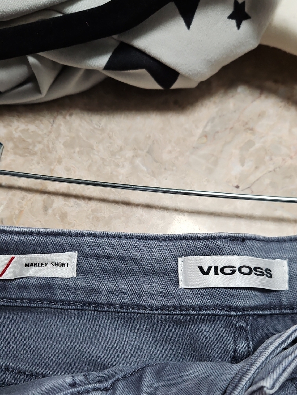 Vigoss Blue Denim Frayed Hem Shorts - Picture 5 of 5